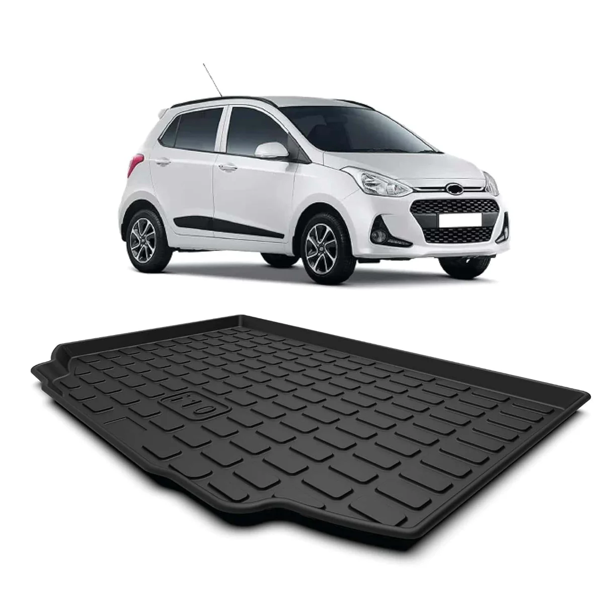 AUTO SPARE WORLD - GFX Premium Car Trunk Mat for Hyundai I-10 (2017-2024)