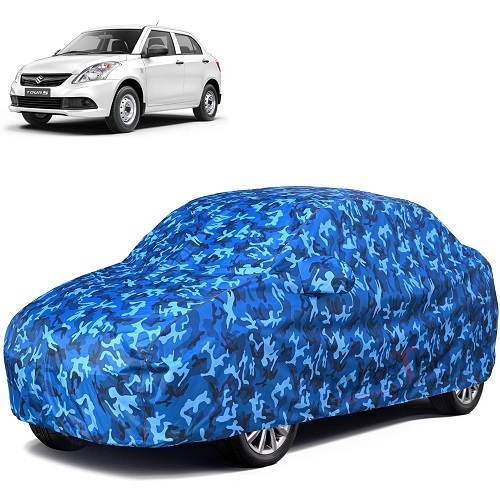 6X6 100% Waterproof Car Body Cover Compatible with Maruti Dzire 100% Waterproof with Mirror & Antenna Pocket Triple Stitched Bottom Elastic Dustproof Full Body Protection (Cloud Series)