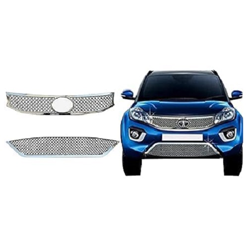  Bentley Style Front Grill Chrome Compatible with Nexon Type 1 (2017-2019)
