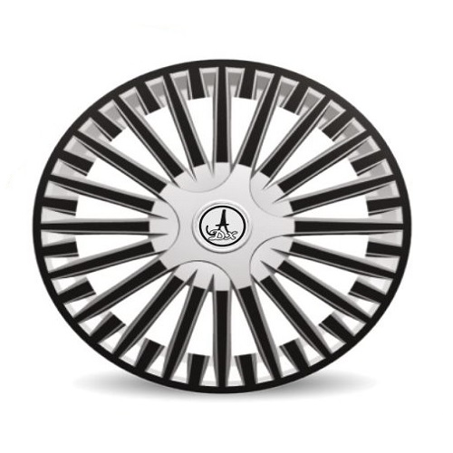 Car Universal Wheel Cover / HubCaps Black and Silver Colour (SPIKE_DC_14) Compatible With - ALL 14 INCHES RIM SIZE