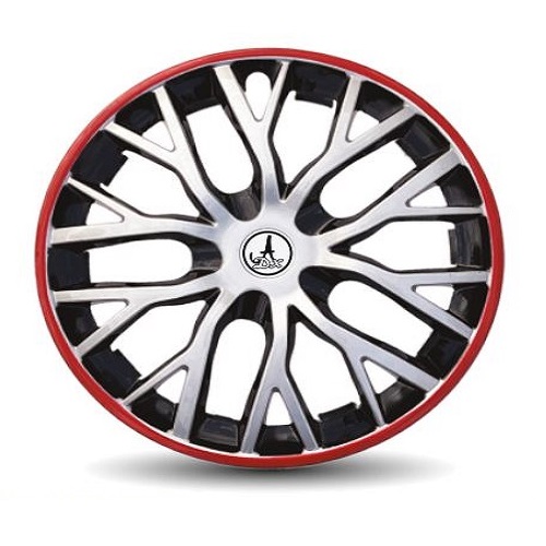 Car Universal Wheel Cover I HubCaps I (Delta DC Red-Circle) Compatible With (R - 13'' Inches Rim Size)