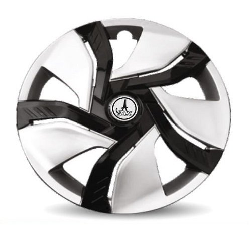 Car Universal Wheel Cover / HubCaps Black and Silver Colour (RELAYDC14) Compatible With - ALL 14 INCHES RIM SIZE