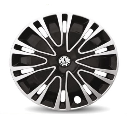 Car Universal Wheel Cover / HubCaps Black and Silver Colour (ROVER DC 14) Compatible With - ALL 14 INCHES WHEEL SIZE