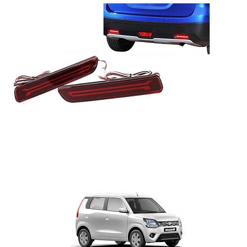  Auto Addict Car Bumper Reflector LED Brake Light DRL for Maruti Suzuki New Wagonr(2019-Present)