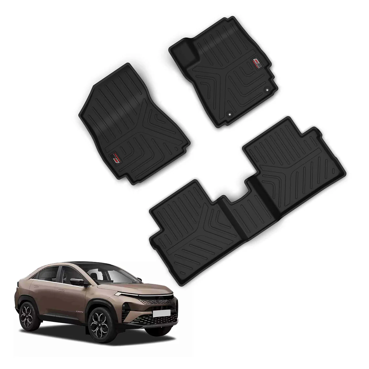 AUTO SPARE WORLD - GFX Life Long Car Floor Mats for Curvv - Manual (2024 Onwards)