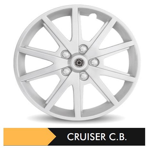 Car Wheel Cover/caps (CRUISER C.B SILVER) Compatible With - R15 INCHES RIM SIZE