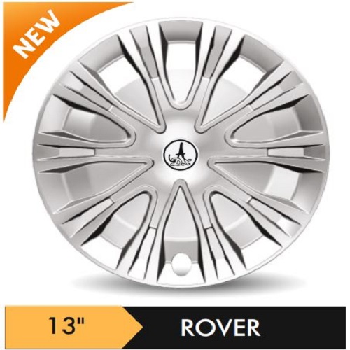 Car Wheel Cover/caps (ROVER - SILVER) Compatible With - R13 INCHES RIM SIZE