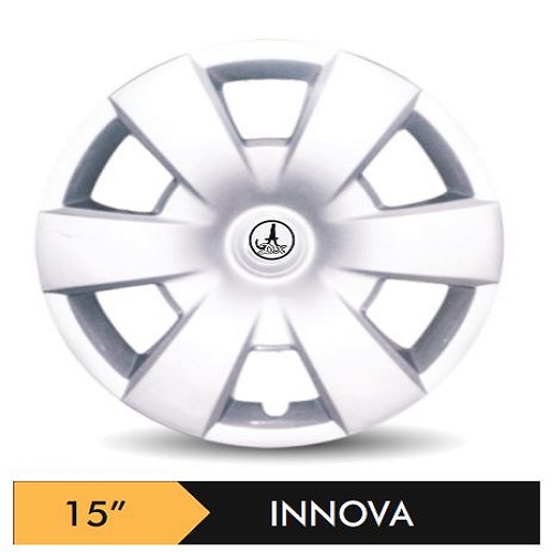 Car Wheel Cover/caps (INNOVA - SILVER) Compatible With - R15 INCHES RIM SIZE