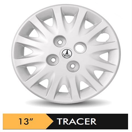 Car Wheel Cover/caps (TRACER BOLT FIT - SILVER) Compatible With - R13 INCHES RIM SIZE