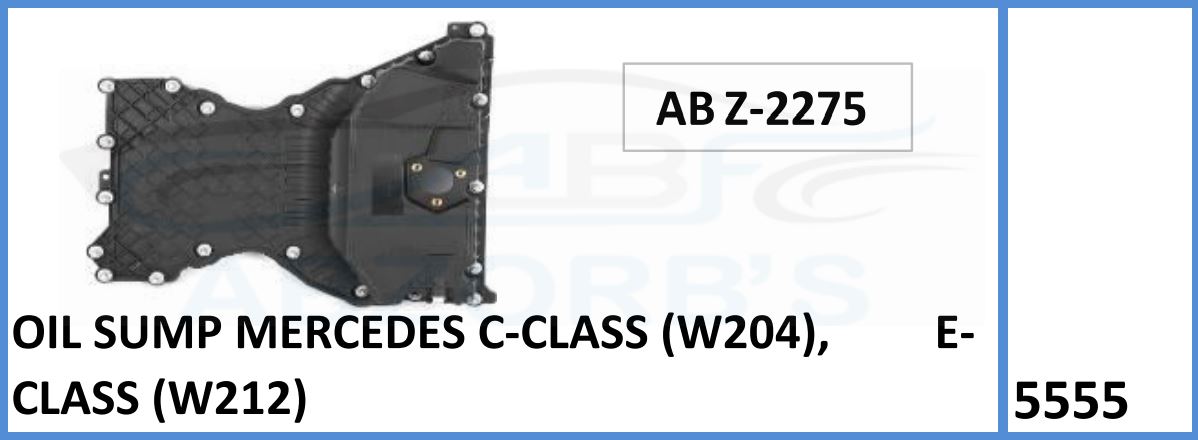 Oil Sump Compatible With Mercedes C-Class (W204),E-Class ( W212) - ABZ-2275