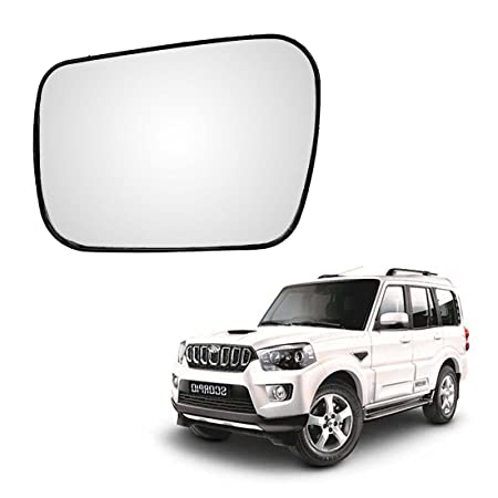 Car Replacement Left Side Rear View Mirror Glass for Mahindra Scorpio 2009-2019 Model