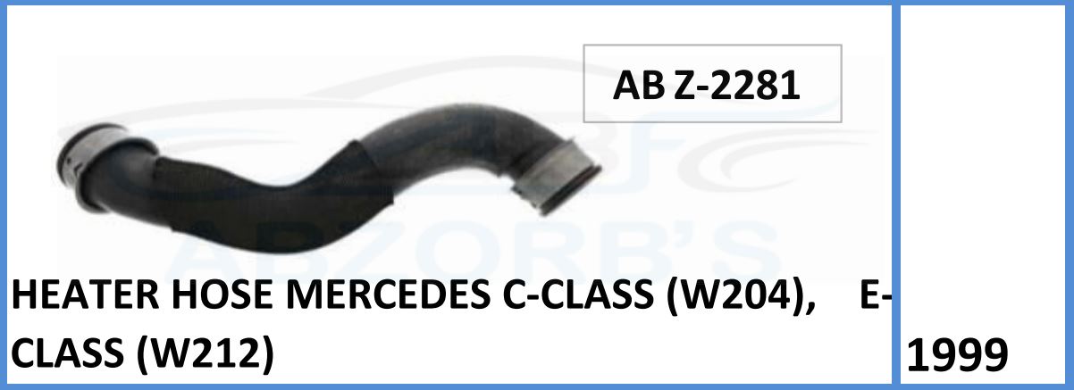 Heater Hose Compatible With Mercedes C-Class (W204), E-Class (W212) - ABZ-2281
