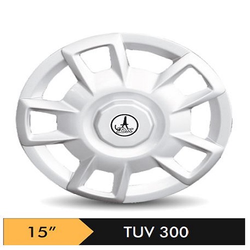 Car Wheel Cover/caps (TUV300 - SILVER) Compatible With - R15 INCHES RIM SIZE