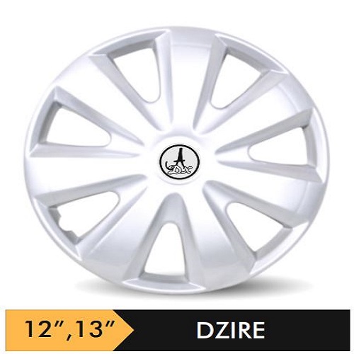 Car Wheel Cover/caps (DZR - SILVER) Compatible With - R13 INCHES RIM SIZE