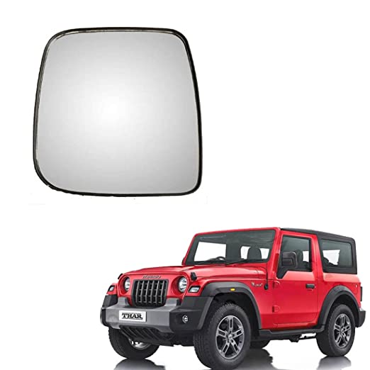 Car Replacement Left Side Rear View Mirror Glass for Mahindra Thar 2020-2023 Model
