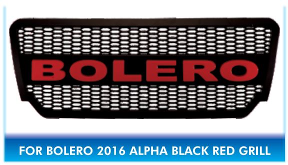 Mahindra Bolero 2016 Alpha Black Red Front Grill