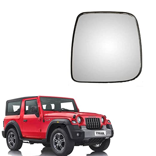 Car Replacement Right Side Rear View Mirror Glass for Mahindra Thar 2020-2023 Model