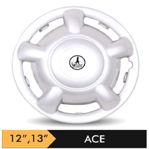Car Wheel Cover/caps (ACE - SILVER) Compatible With - R13 INCHES RIM SIZE