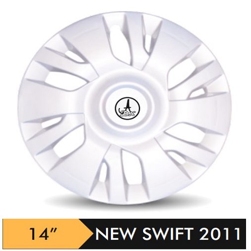 Car Wheel Cover/caps (NEW SWIFT 2011 - SILVER) Compatible With - R14 INCHES RIM SIZE