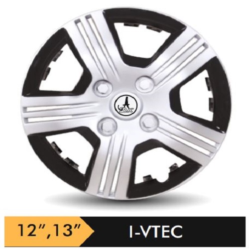 Car Wheel Cover/caps (VTEK - BLACK AND SILVER) Compatible With - R13 INCHES RIM SIZE