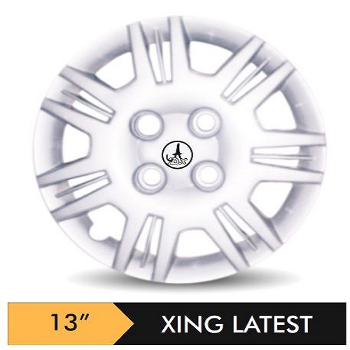 Car Wheel Cover/caps (SANTRO XING - SILVER) Compatible With - R13 INCHES RIM SIZE