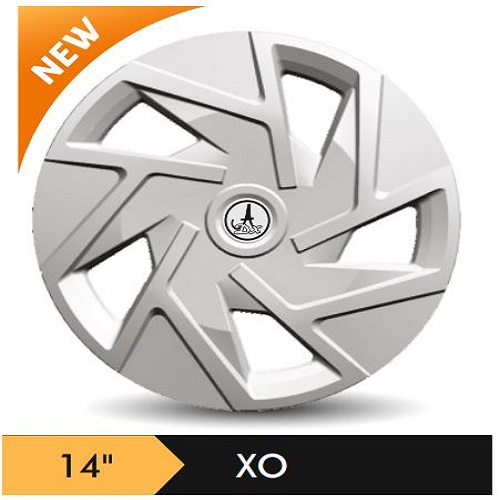 Car Wheel Cover/caps (XO - SILVER) Compatible With - R14 INCHES RIM SIZE