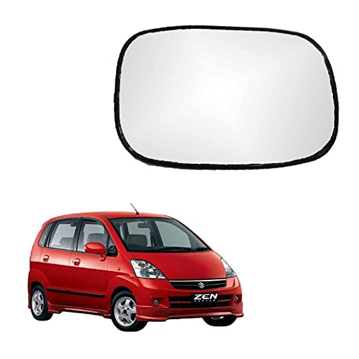 Car Replacement Right Side Rear View Mirror Glass for Maruti Zen Estilo Vxi 2006-2009 Model Type-1