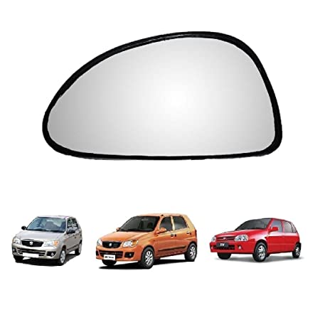 Car Replacement Left Side Rear View Mirror Glass for Maruti Zen/Alto/ K10 VXI (Model 2004-2013)