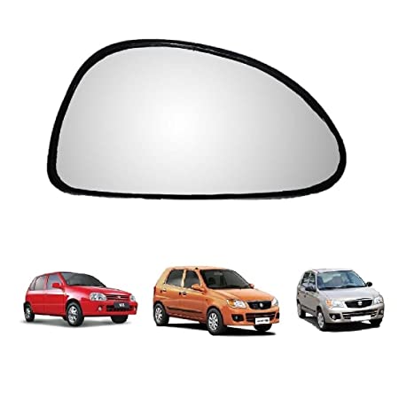 Car Replacement Right Side Rear View Mirror Glass for Maruti Zen/Alto/ K10 VXI (Model 2004-2013)