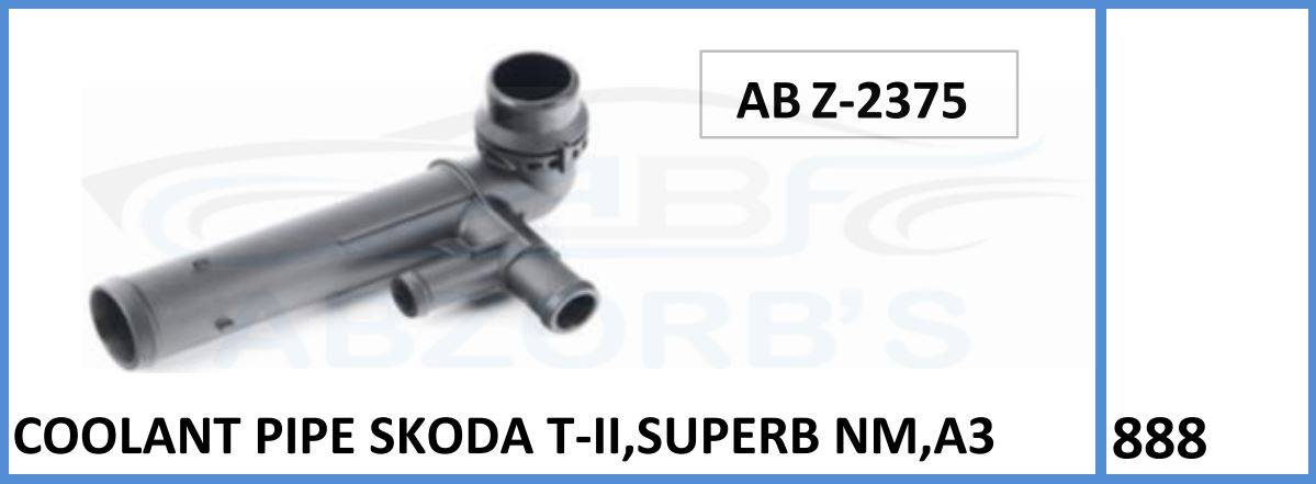 Coolant Pipe Compatible With Skoda T-2,Superb NM,A3  - ABZ-2375