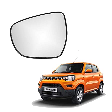 Car Replacement Left Side Rear View Mirror Glass for Maruti Spresso VXI + Plus Model Only