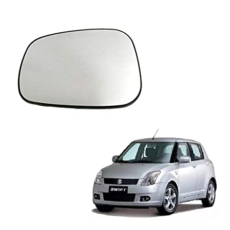 Car Replacement Left Side Rear View Mirror Glass for Maruti Swift 2006-2007 Model Type-1