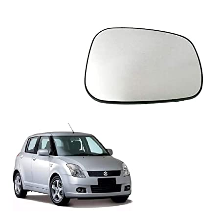 Car Replacement Right Side Rear View Mirror Glass for Maruti Swift 2006-2007 Model Type-1
