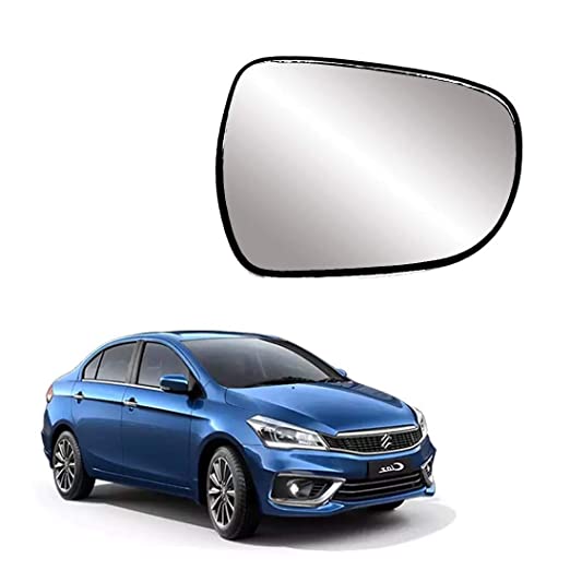 Car Replacement Right Side Rear View Mirror Glass for Maruti Ciaz 2017-2022 Model Type-2