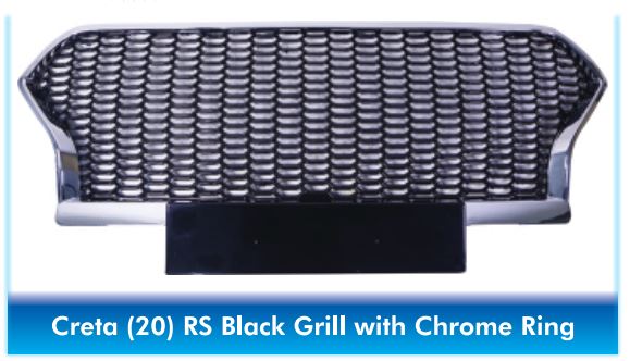 Hyundai Creta 2020 RS Black with Chrome Ring Front Grill