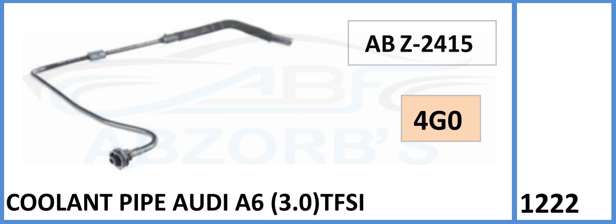 Coolant Pipe Compatible With Audi A6 (3.0) TFSI - ABZ_2415