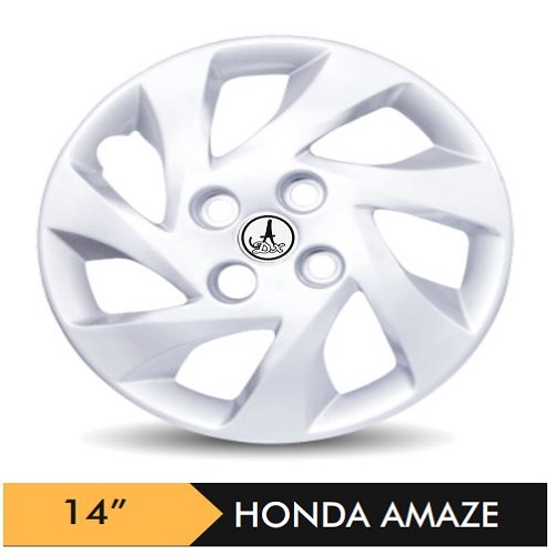 Car Wheel Cover/caps (AMAZE - SILVER) Compatible With - R14 INCHES RIM SIZE