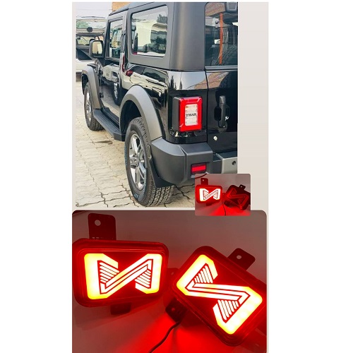  Rear Reflector Mahindra Thar 2020 Matrix 3 Function (Model:- 2020) With Four Wiring, Neon