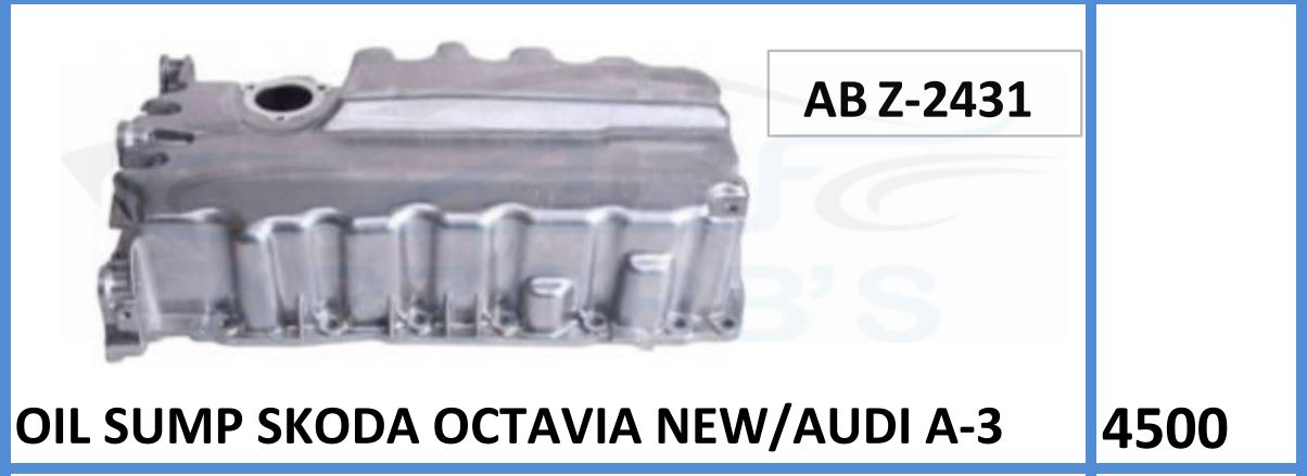 Oil Sump Compatible With Skoda Octavia New/Audi A3 - ABZ-2431