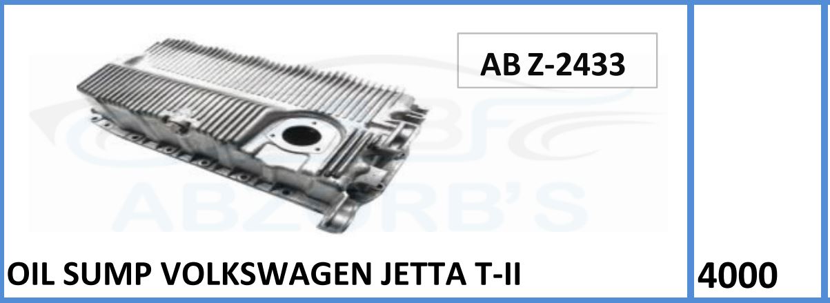 Oil Sump Compatible With Volkswagen Jetta T-2  - ABZ-2433