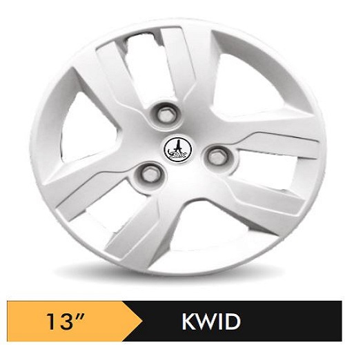 Car Wheel Cover/caps (KWID - SILVER) Compatible With - R13 INCHES RIM SIZE
