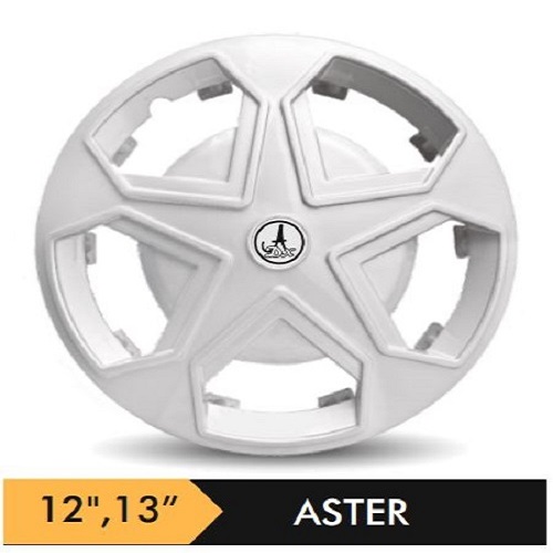 Car Wheel Cover/caps (ASTER - SILVER) Compatible With - R13 INCHES RIM SIZE