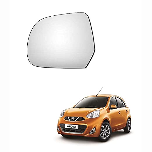 Car Replacement Left Side Rear View Mirror Glass for Nissan Micra