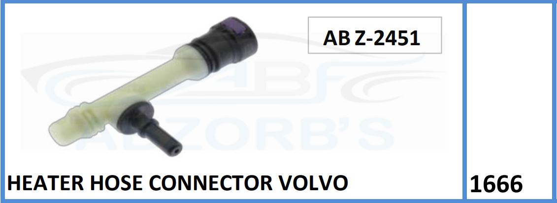 Heater Hose Connector Compatible With Volvo - ABZ-2451