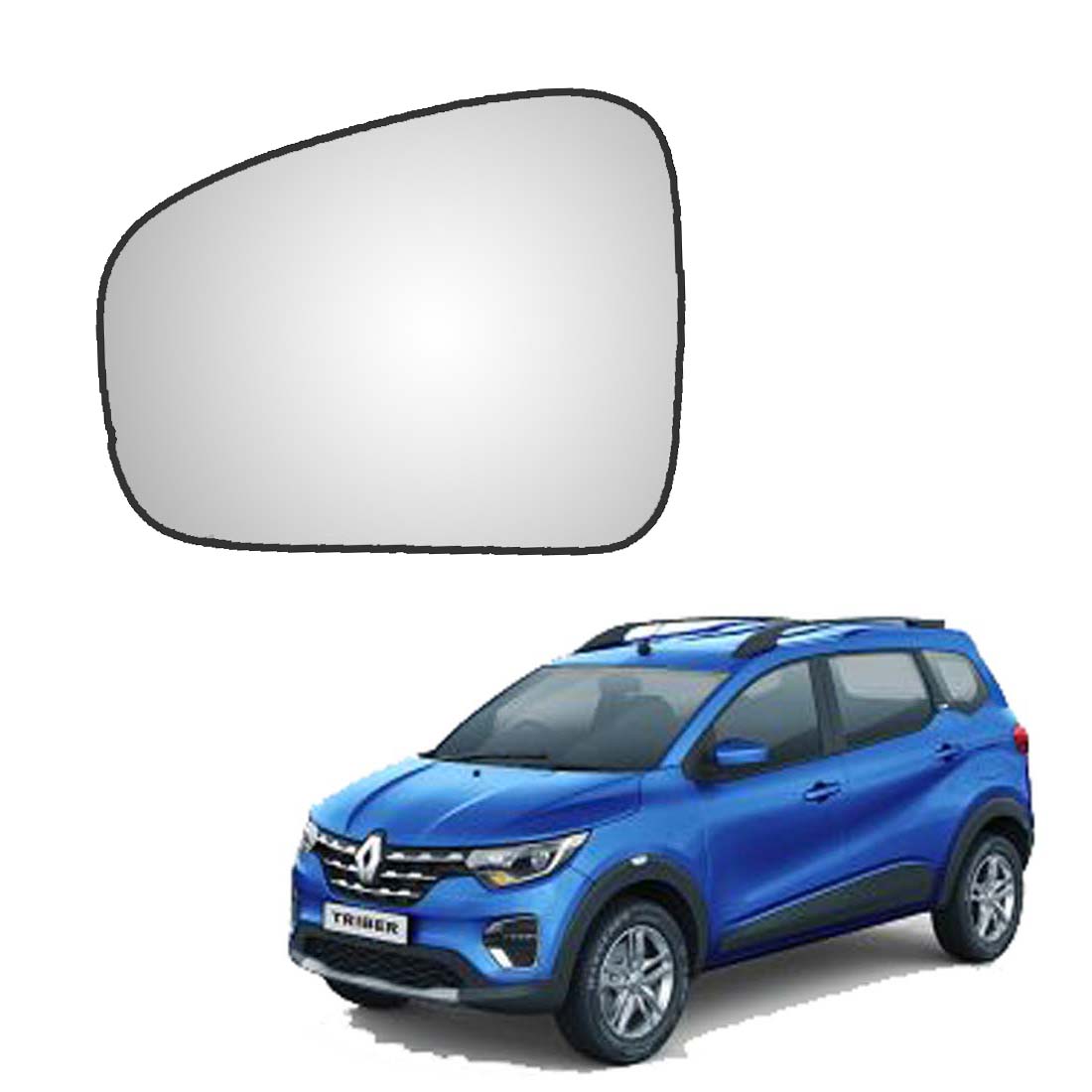 Car Replacement Left Side Rear View Mirror Glass for Renault Triber