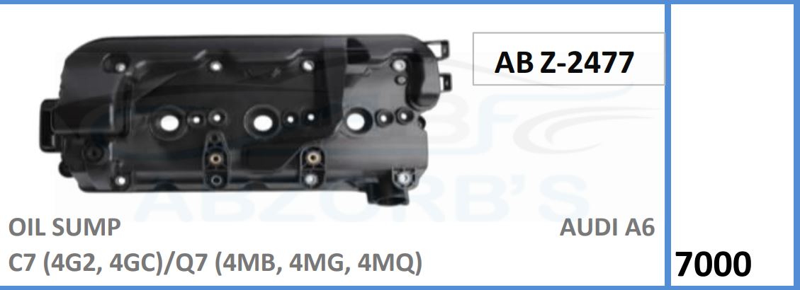 Oil Sump Compatible With Audi A6 C7 (4GC))/Q7 (4MB.4MG.4MQ) - ABZ-2477