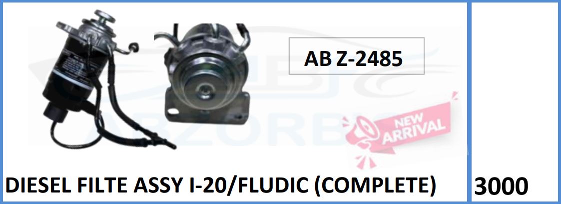 Diesel Filter Assy Compatible With I20/Verna Fludic (Complate) - ABZ-2485