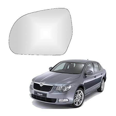 Car Replacement Left Side Rear View Mirror Glass for Skoda Superb 2009-2015 Model Type-2