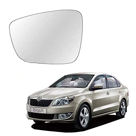 Car Replacement Left Side Rear View Mirror Glass for Skoda Rapid 2011-2016 Model Type-1