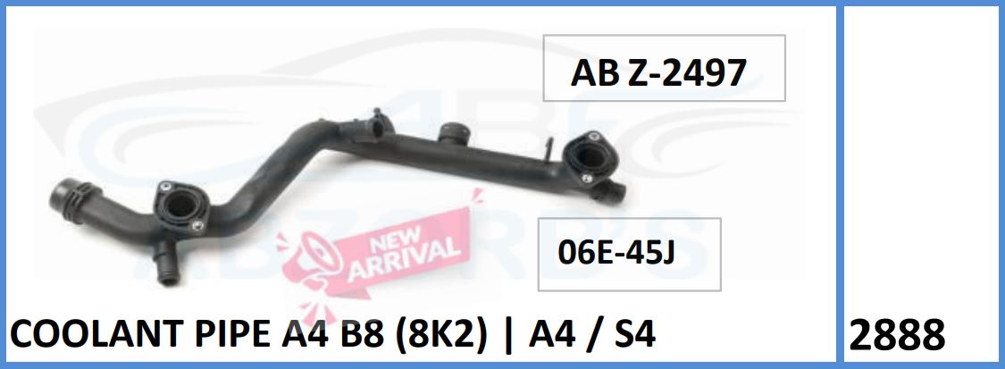 Coolant Pipe Compatible With A4 B8 (8K2)|A4/S4 - ABZ-2497